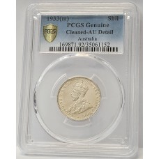 AUSTRALIA 1933 . ONE 1 SHILLING . PCGS GENUINE